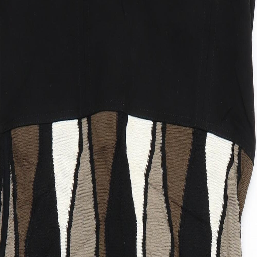 Marc Cain Womens Brown Striped  A-Line  Size 12