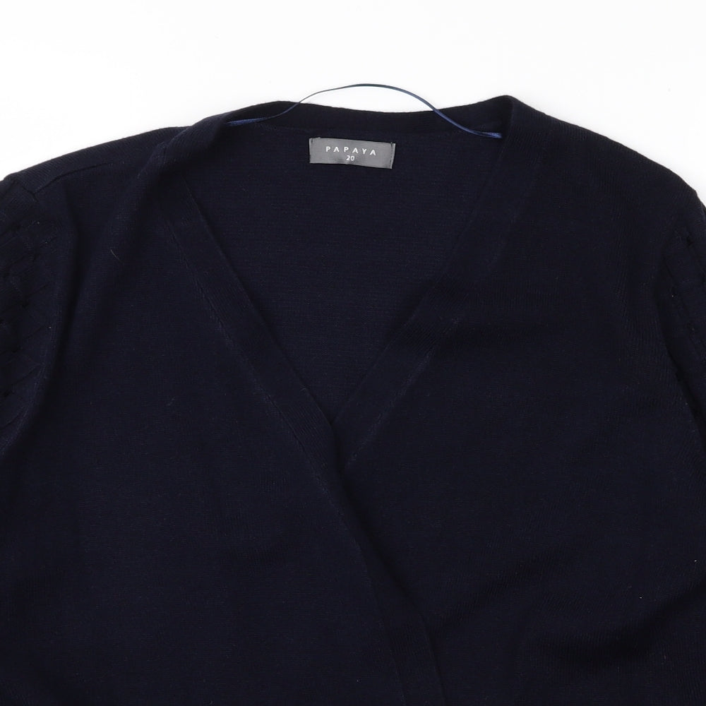 Papaya Womens Black   Cardigan Jumper Size 20