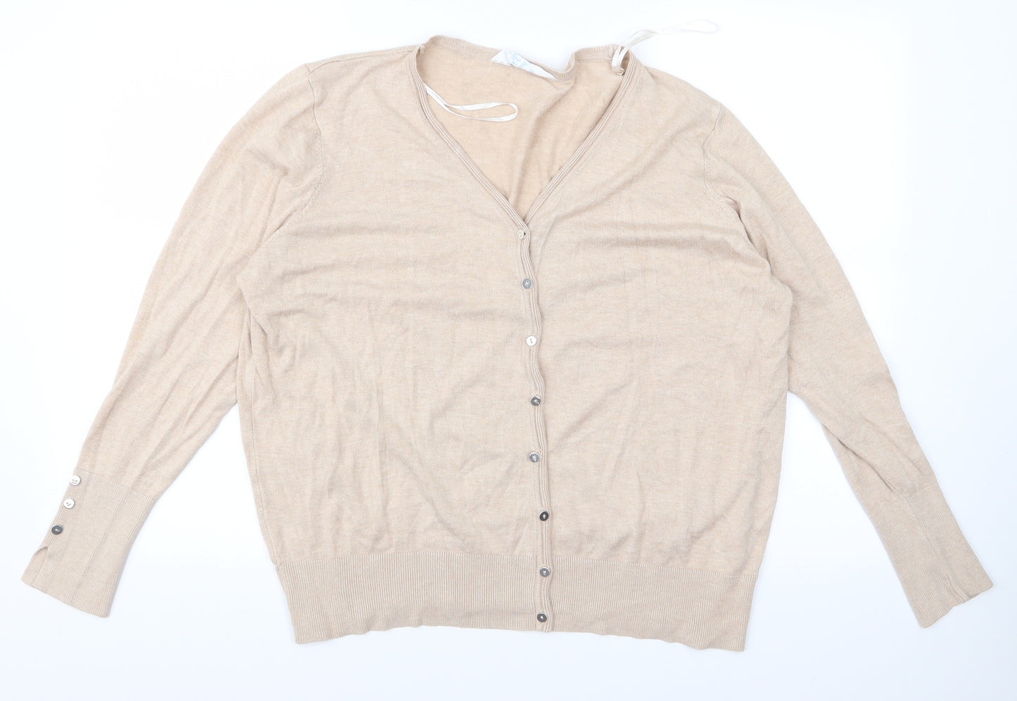 Primark Womens Beige   Cardigan Jumper Size 24