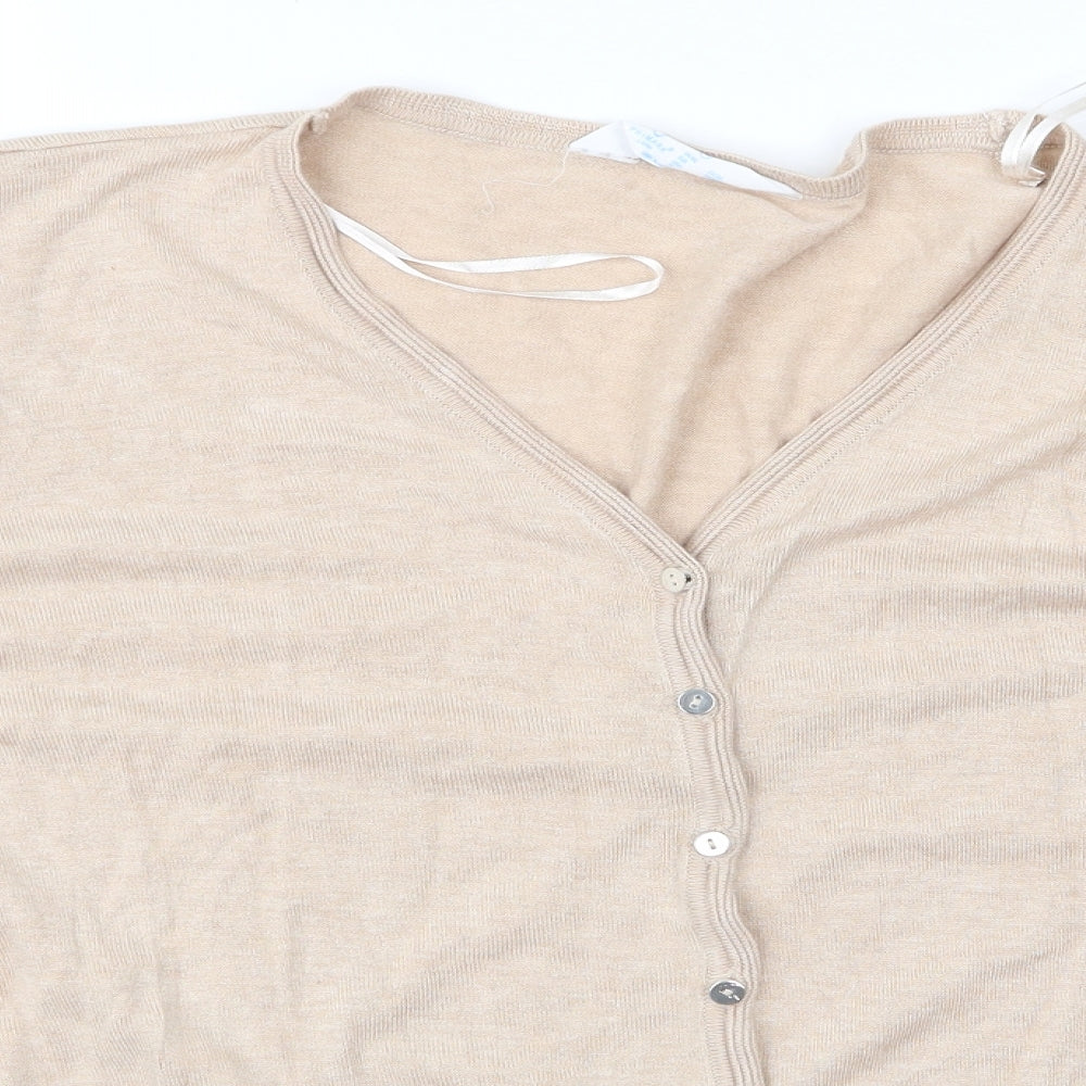 Primark Womens Beige   Cardigan Jumper Size 24