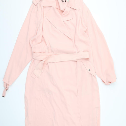 River Island Womens Pink   Overcoat Jacket Size 22