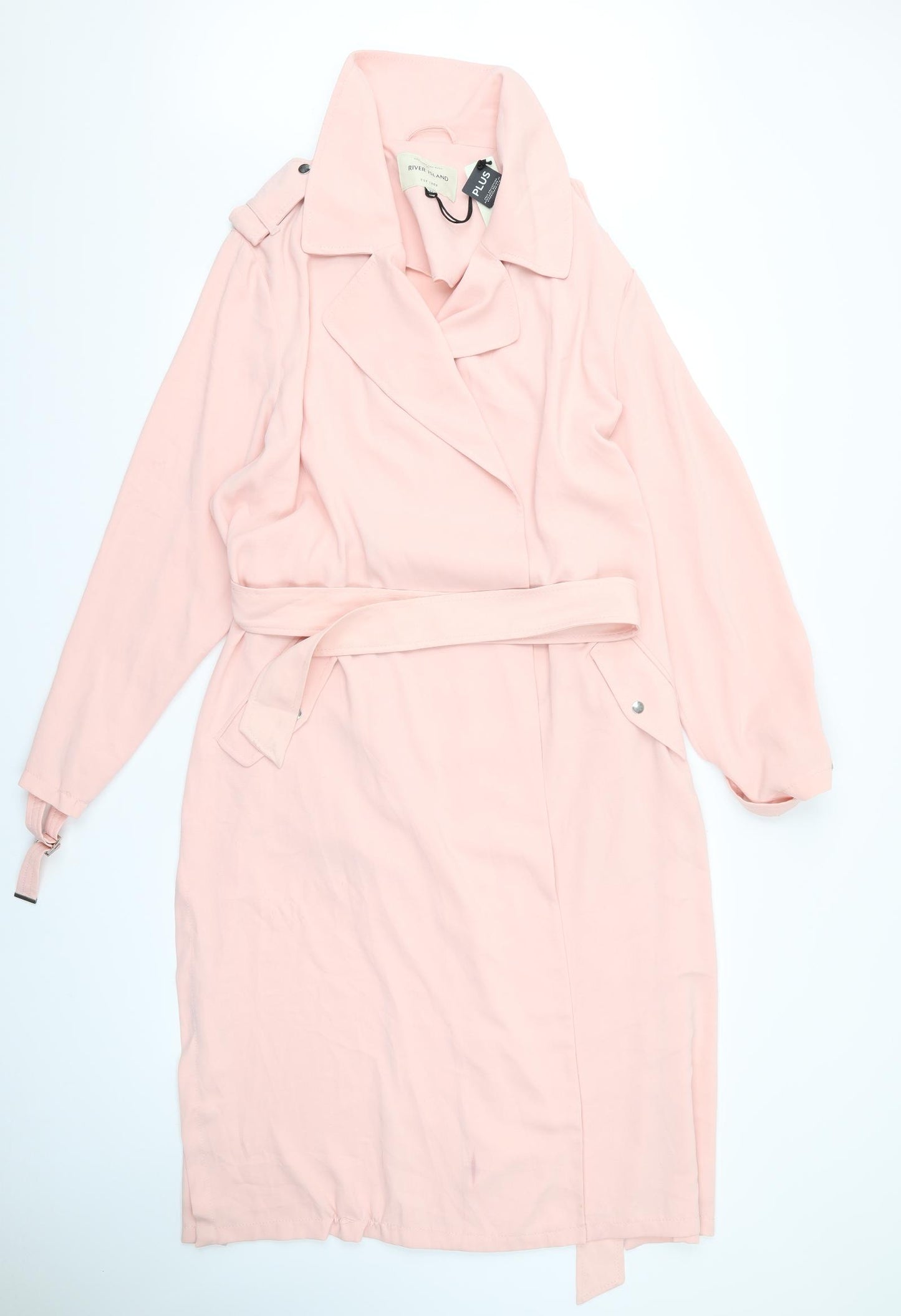 River Island Womens Pink   Overcoat Jacket Size 22