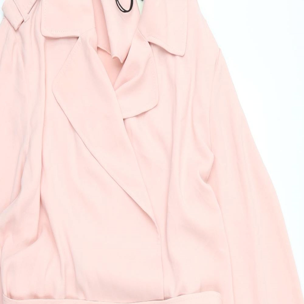 River Island Womens Pink   Overcoat Jacket Size 22
