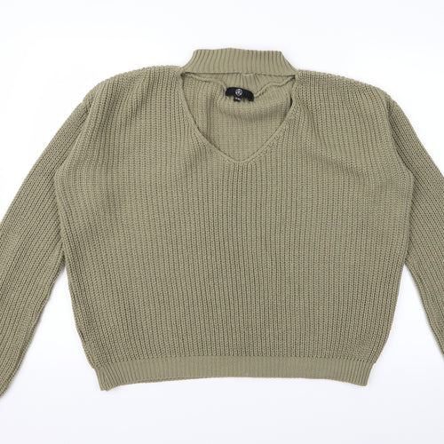 Missguided Womens Green   Pullover Jumper Size S