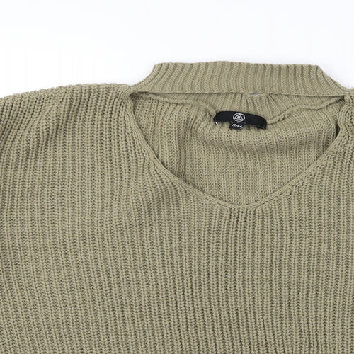 Missguided Womens Green   Pullover Jumper Size S