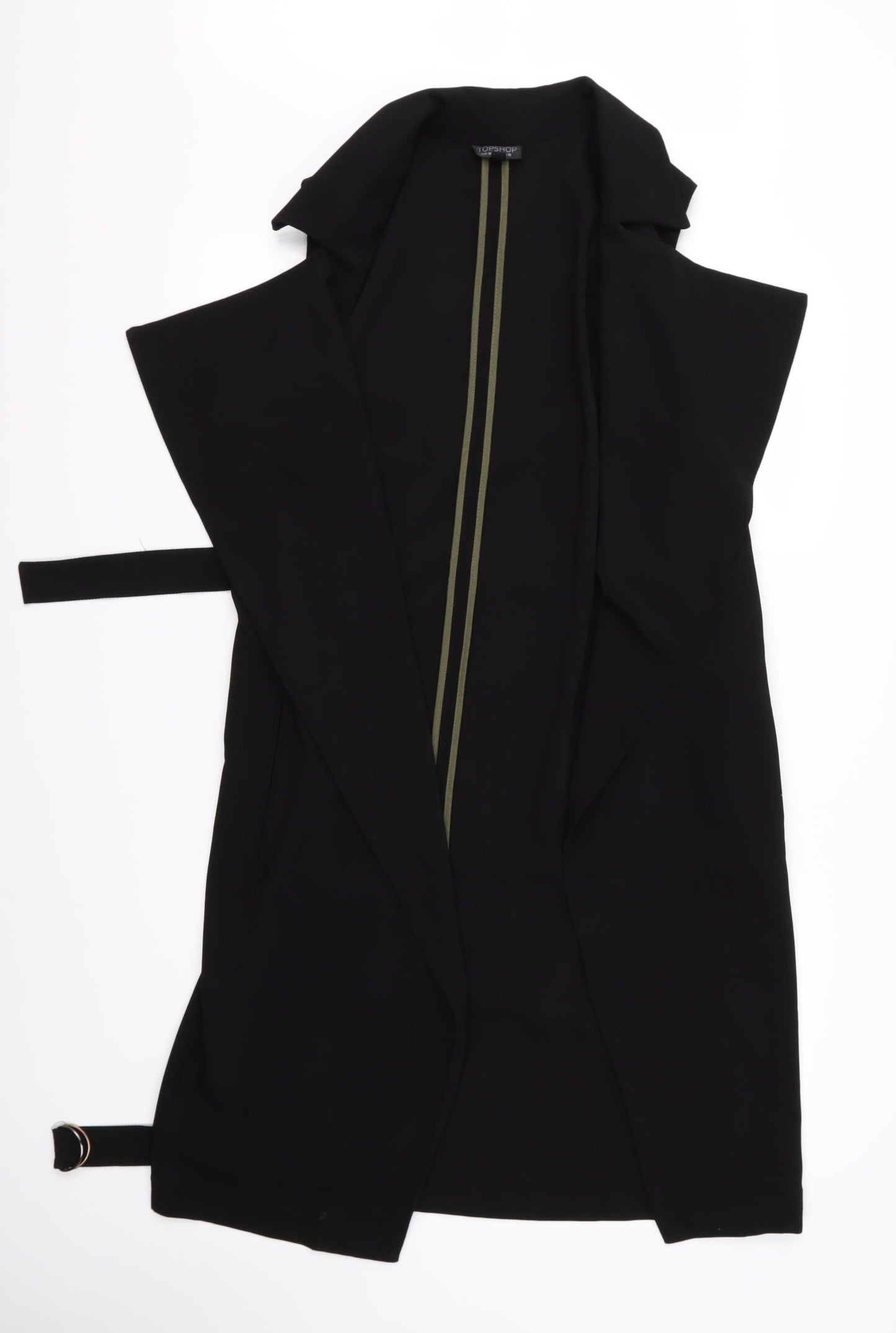 Topshop Womens Black   Gilet Jacket Size 10