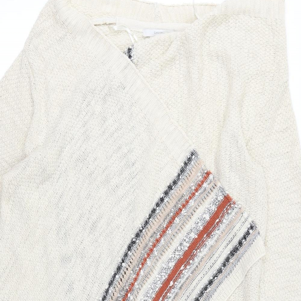 George Womens White   Cardigan Jumper Size 18