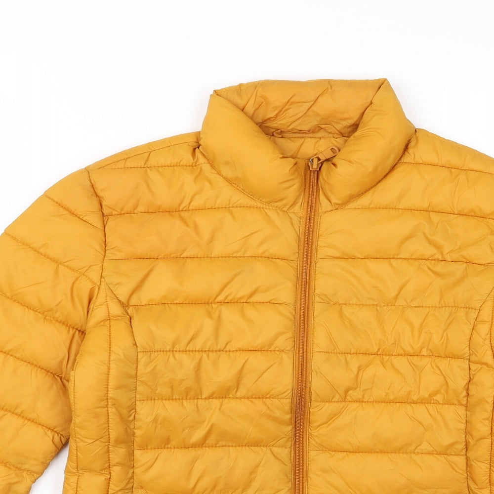 Primark Womens Orange   Puffer Jacket Jacket Size 2XS