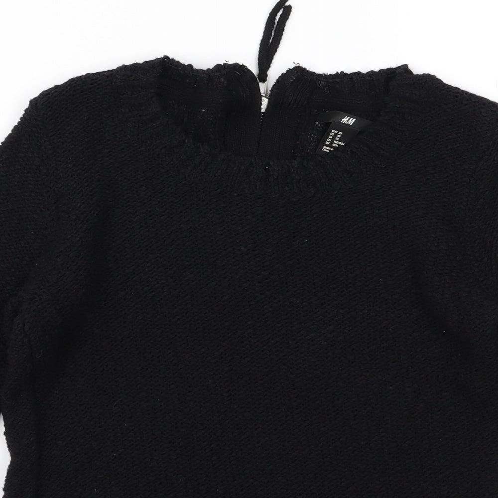 H&M Womens Black   Pullover Jumper Size XS