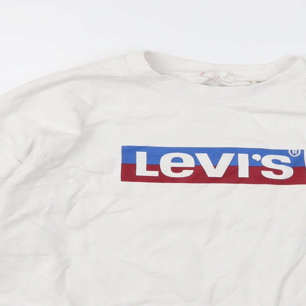 levis Womens White   Pullover Jumper Size M  - cropped