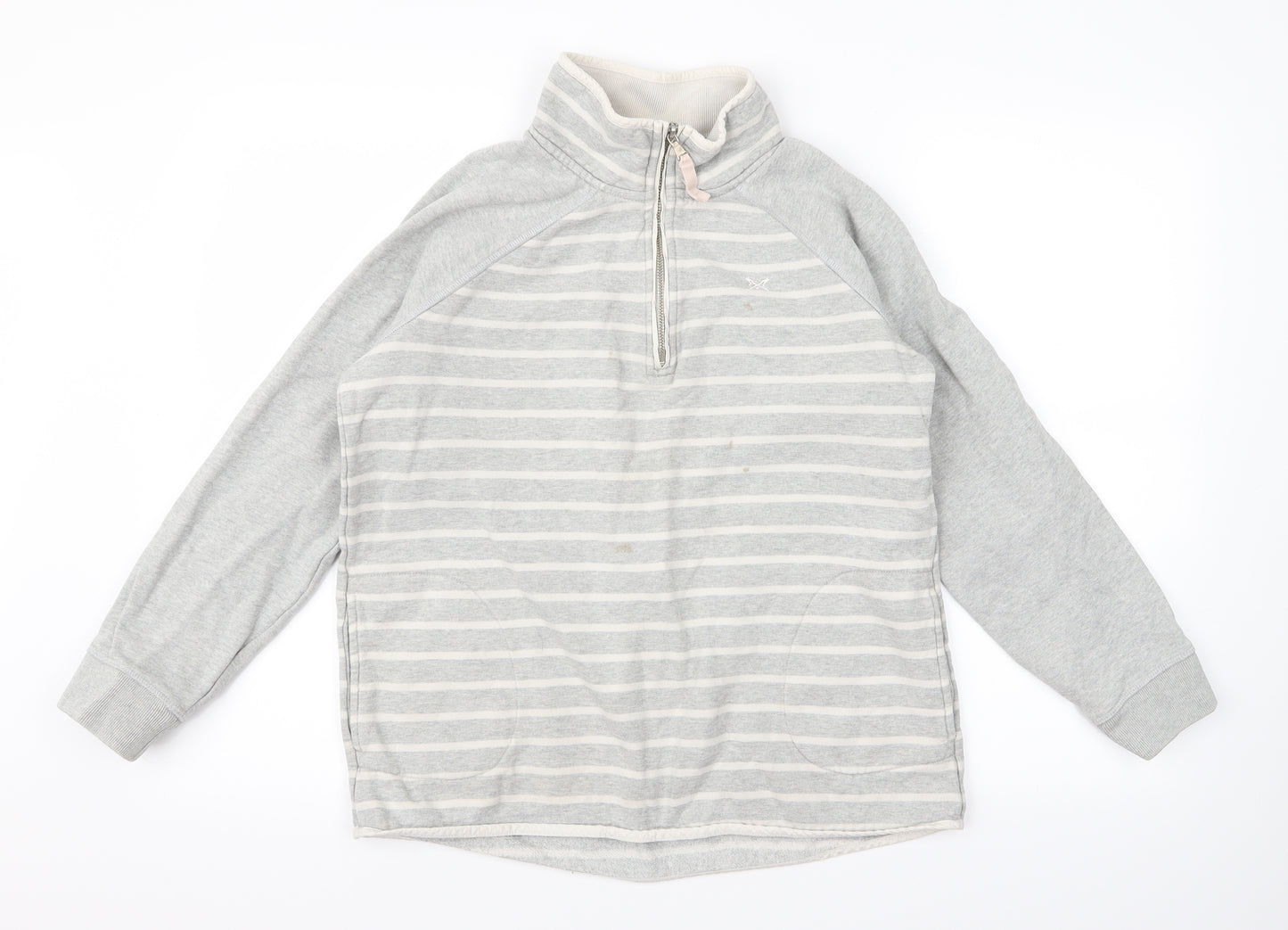crew Womens Green Striped  Pullover Jumper Size 12