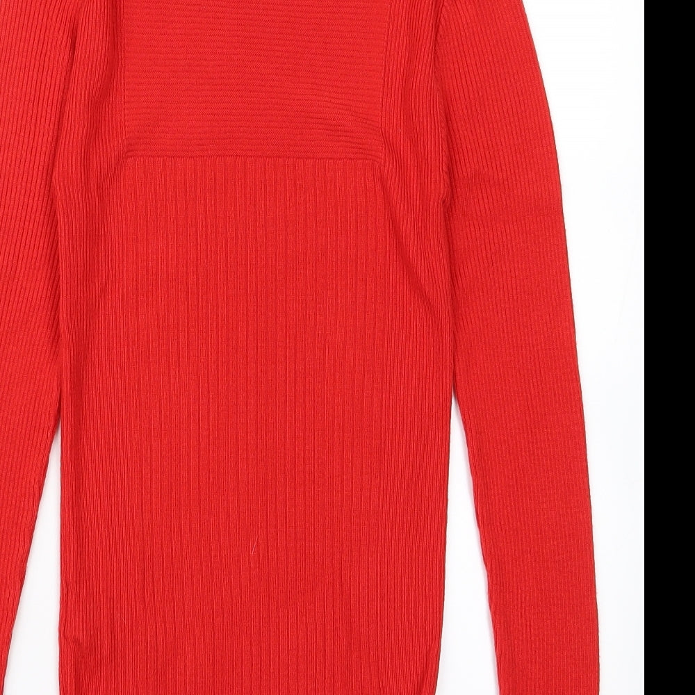 Topshop Womens Red   Pullover Jumper Size S