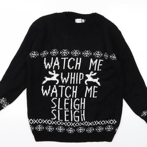 In the Style Womens Black   Pullover Jumper Size M