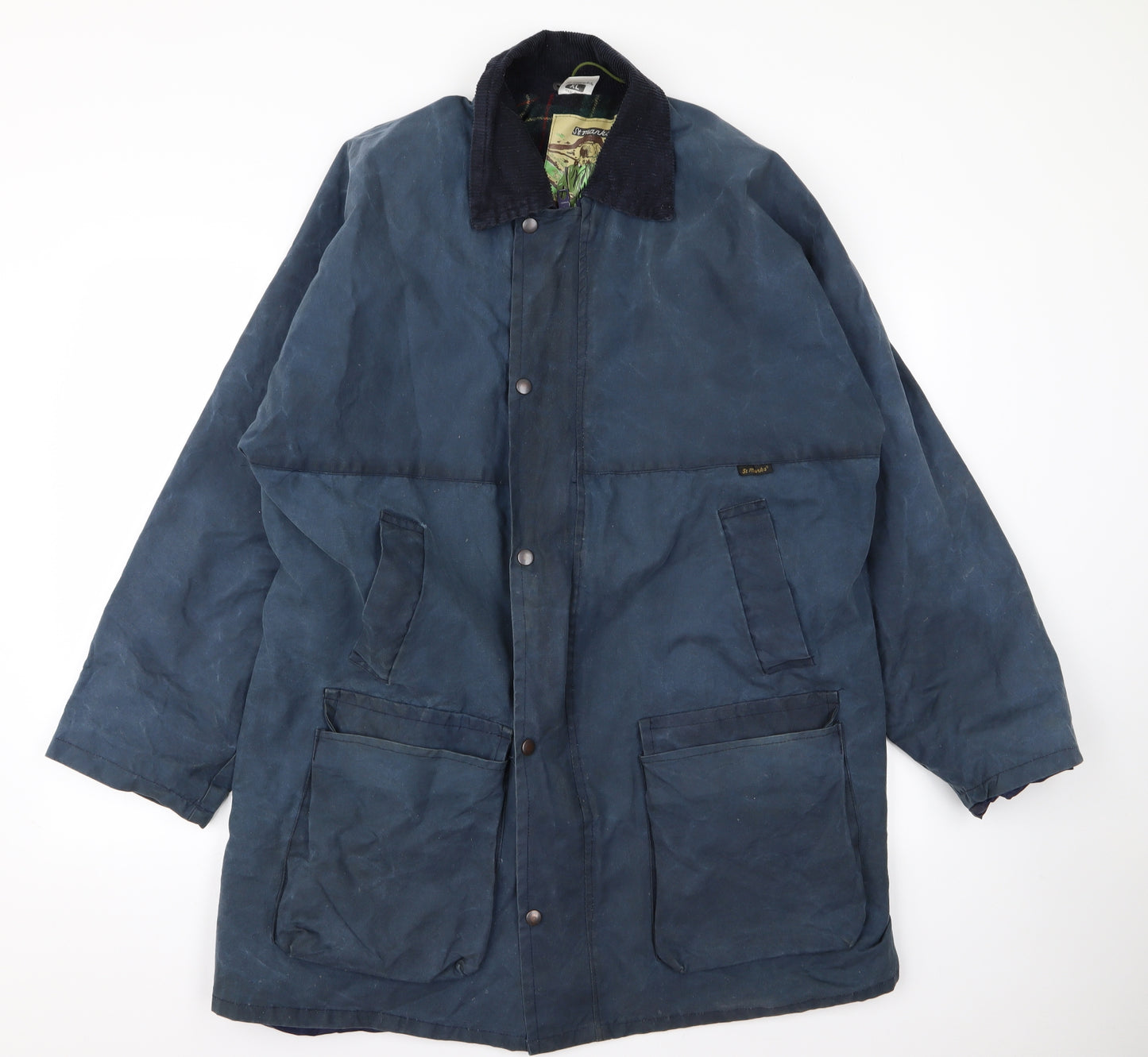 st michael Mens Blue  Rayon Jacket  Size XL