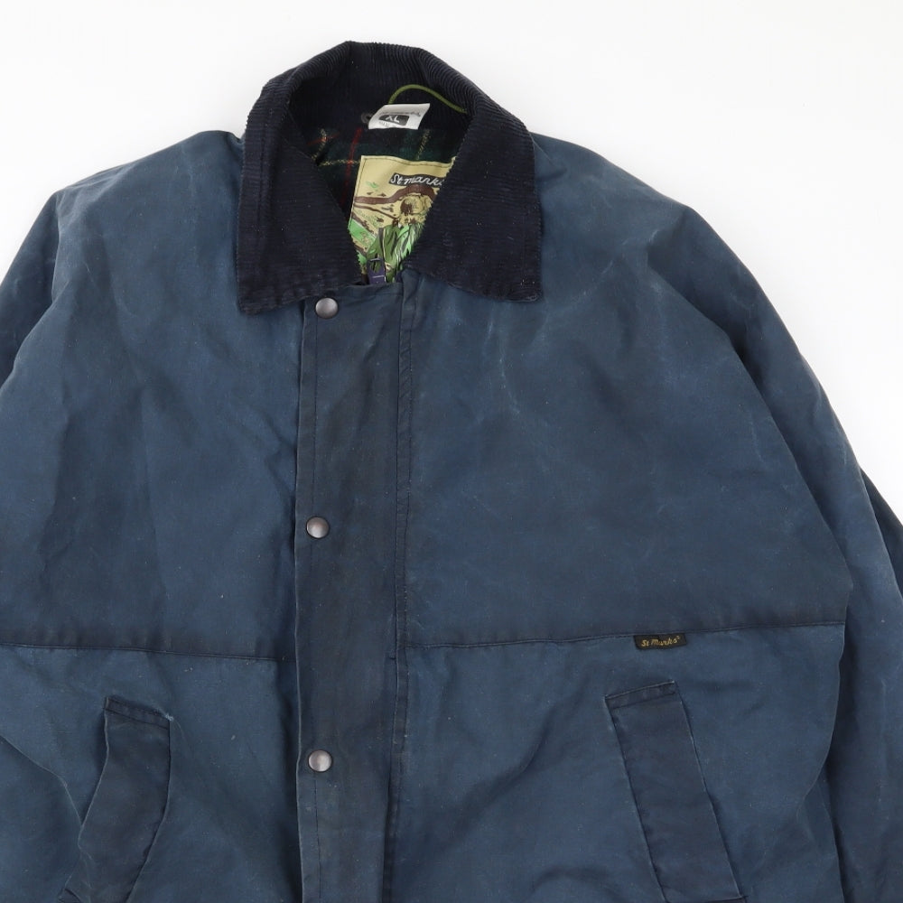 st michael Mens Blue  Rayon Jacket  Size XL