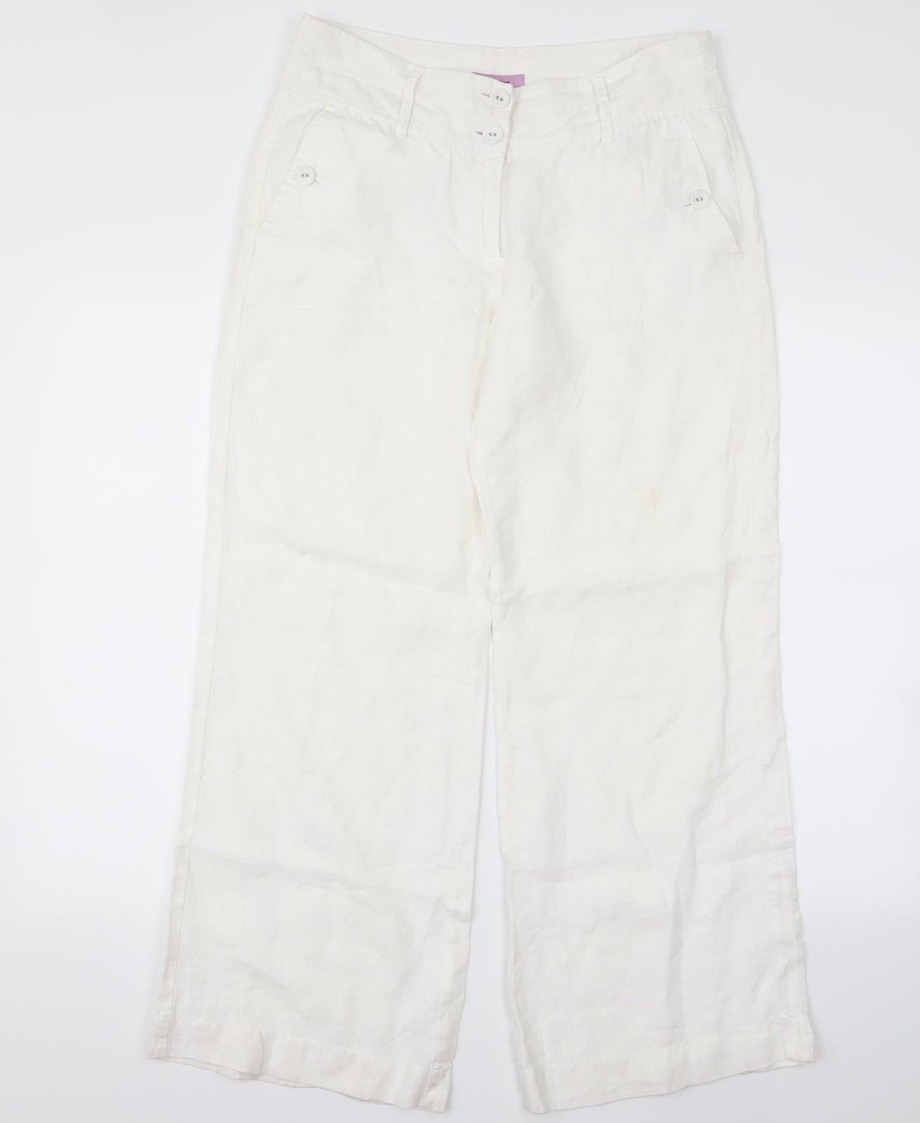 Monsoon Womens White   Trousers  Size 10 L26 in