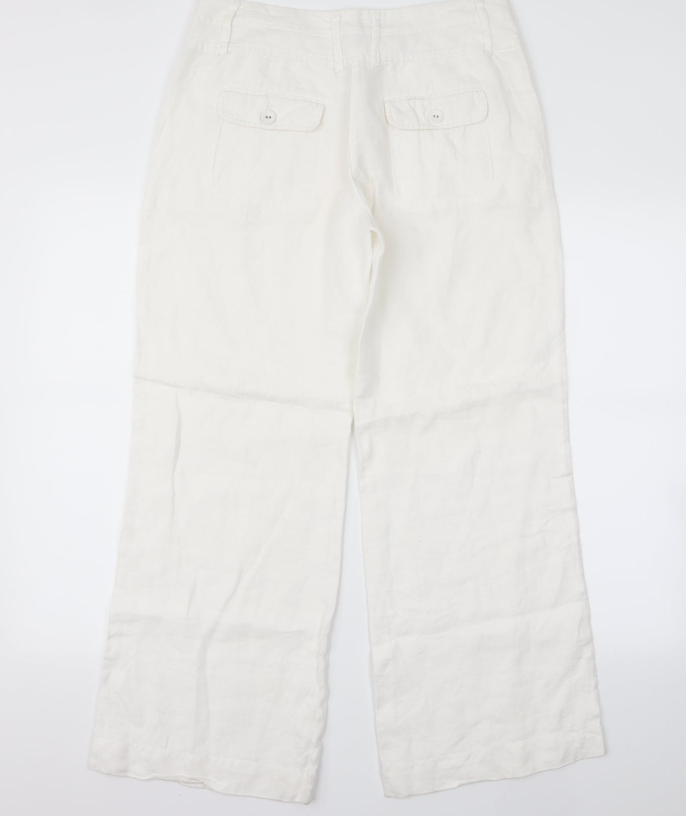 Monsoon Womens White   Trousers  Size 10 L26 in