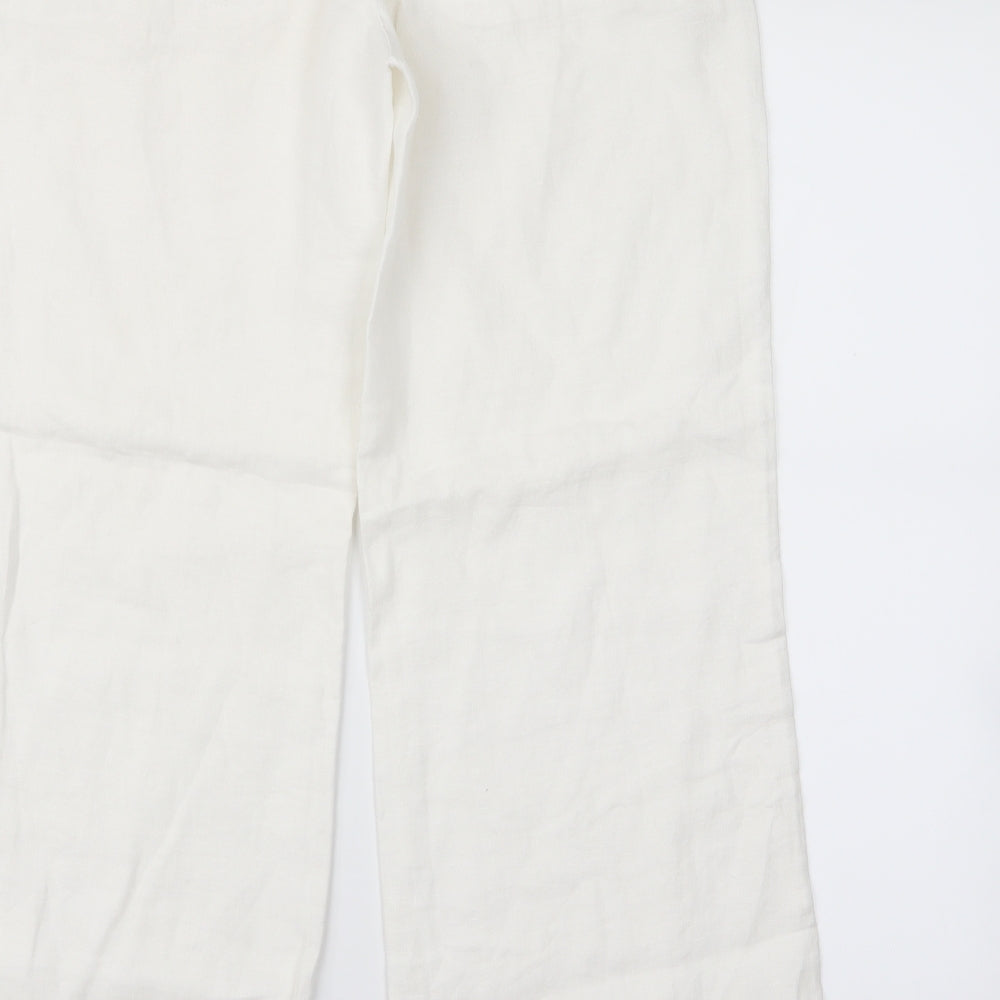 Monsoon Womens White   Trousers  Size 10 L26 in