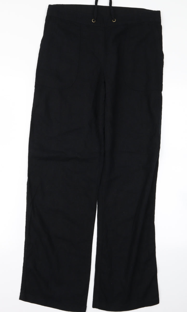 TU Womens Black Rayon Trousers Size 30 L30 in