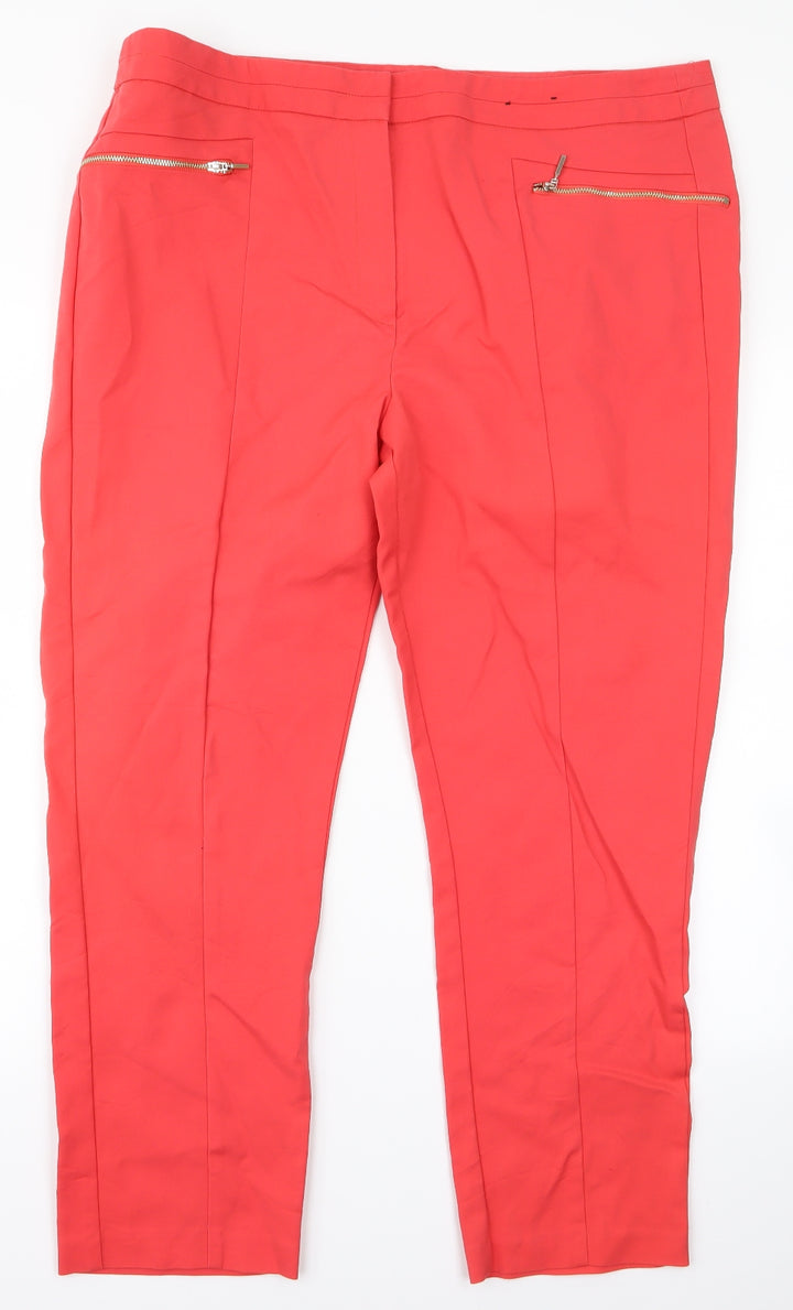 F&F Womens Pink Trousers Size 10 L24 in