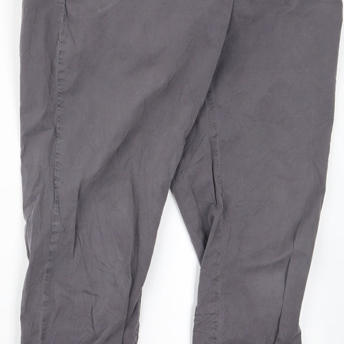 m&s Womens Grey Geometric  Trousers  Size 14 L20 in