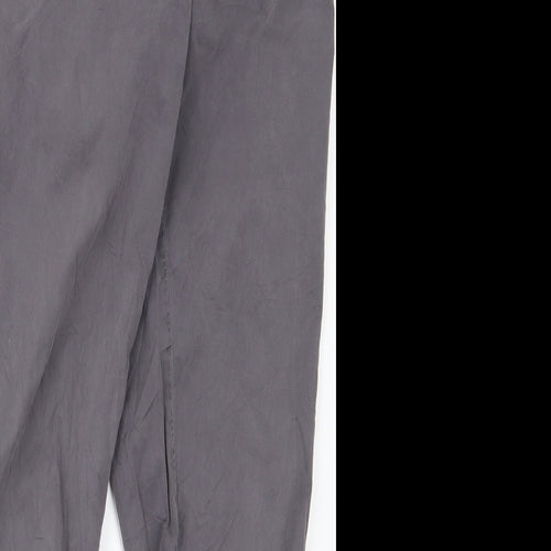 m&s Womens Grey Geometric  Trousers  Size 14 L20 in