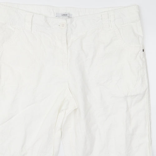 George Womens White   Trousers  Size 36 L21 in