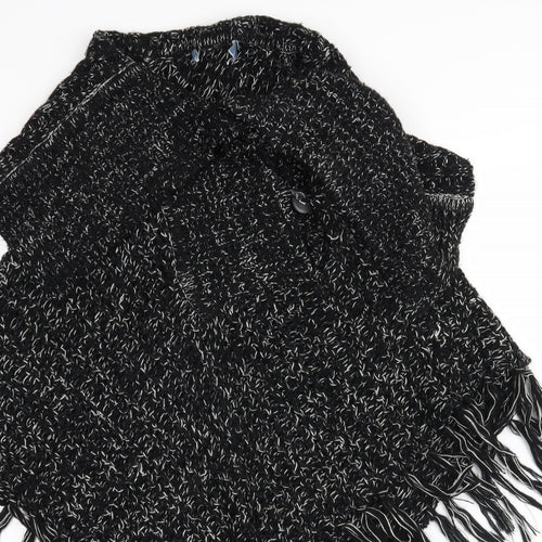 Peakocks Womens Black   Cape Jumper Size M