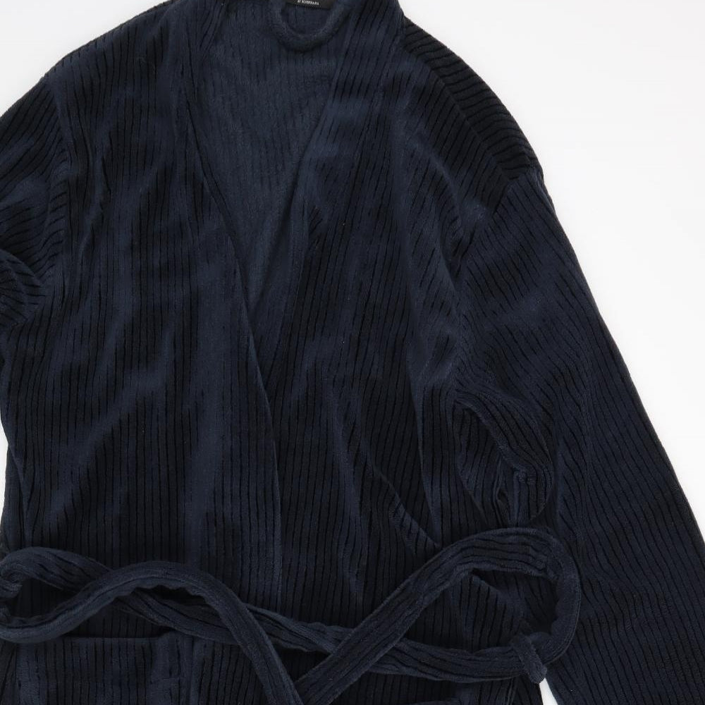Lounge and Sleepwear Mens Blue Striped   Robe Size L