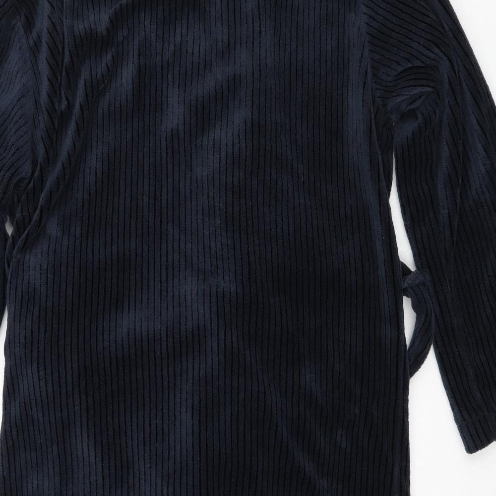 Lounge and Sleepwear Mens Blue Striped   Robe Size L