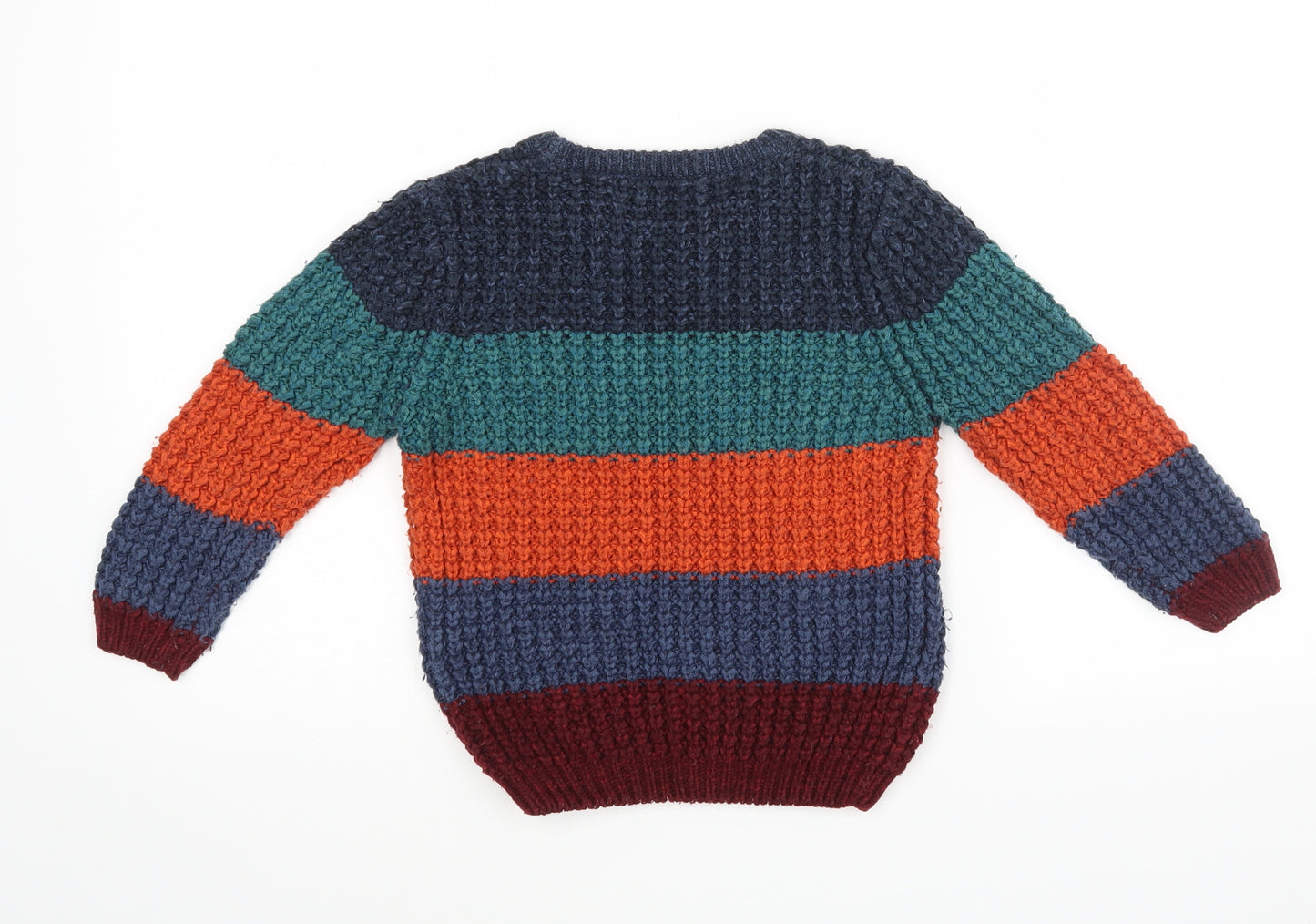 George Boys Multicoloured Striped  Pullover Jumper Size 3-4 Years