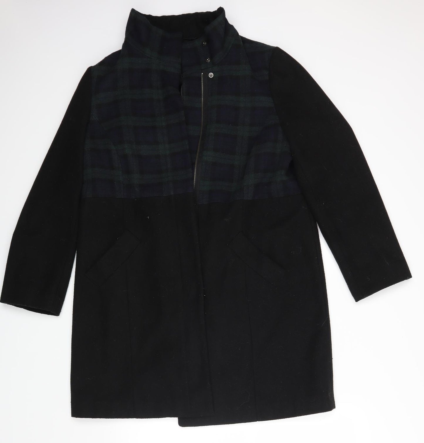 George Womens Black Check  Jacket Coat Size 16