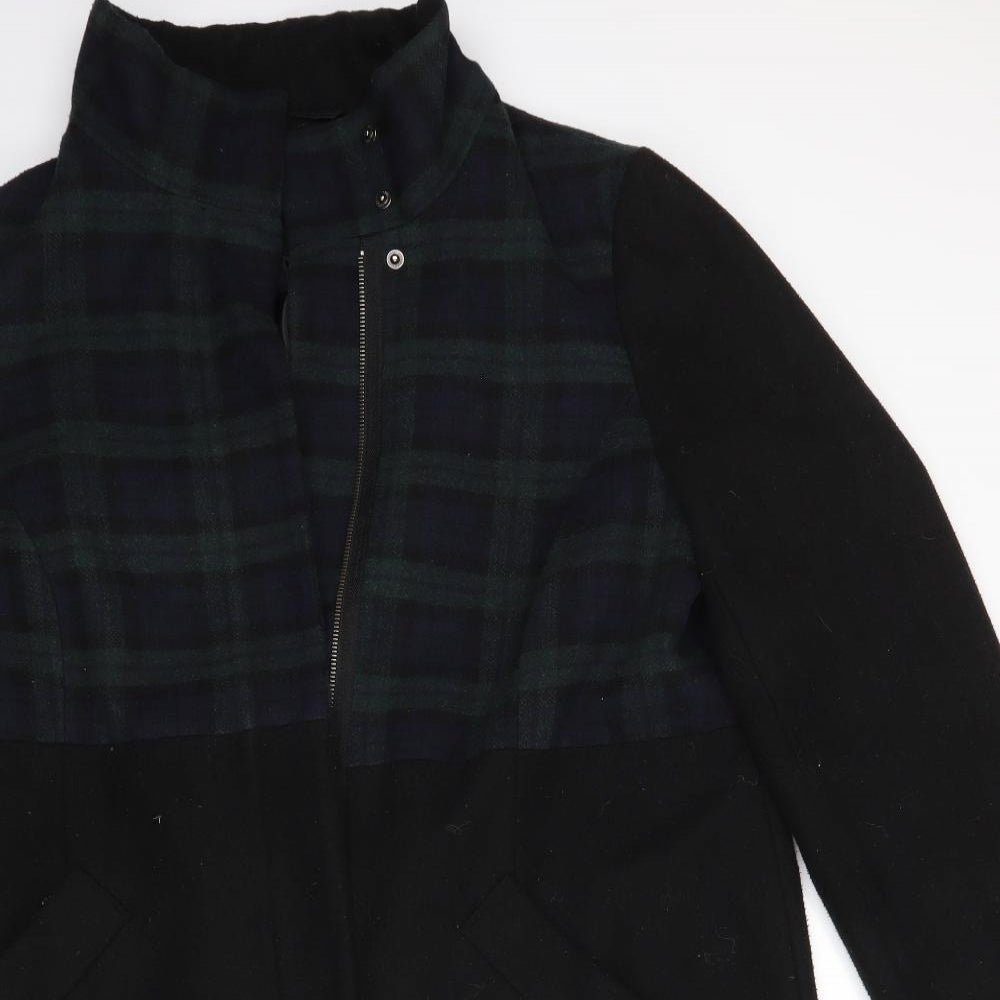 George Womens Black Check  Jacket Coat Size 16