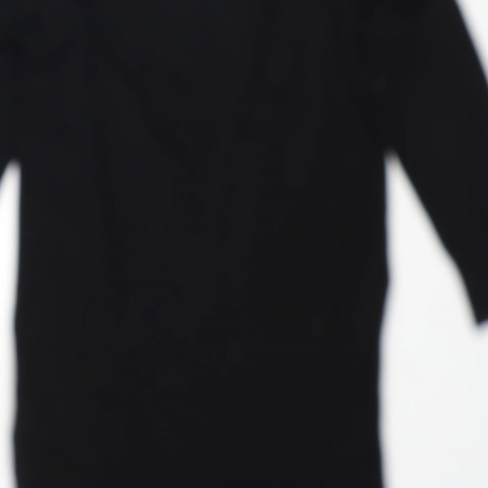 Fancy Collection Girls Black   Wrap Blouse Size 9 Years