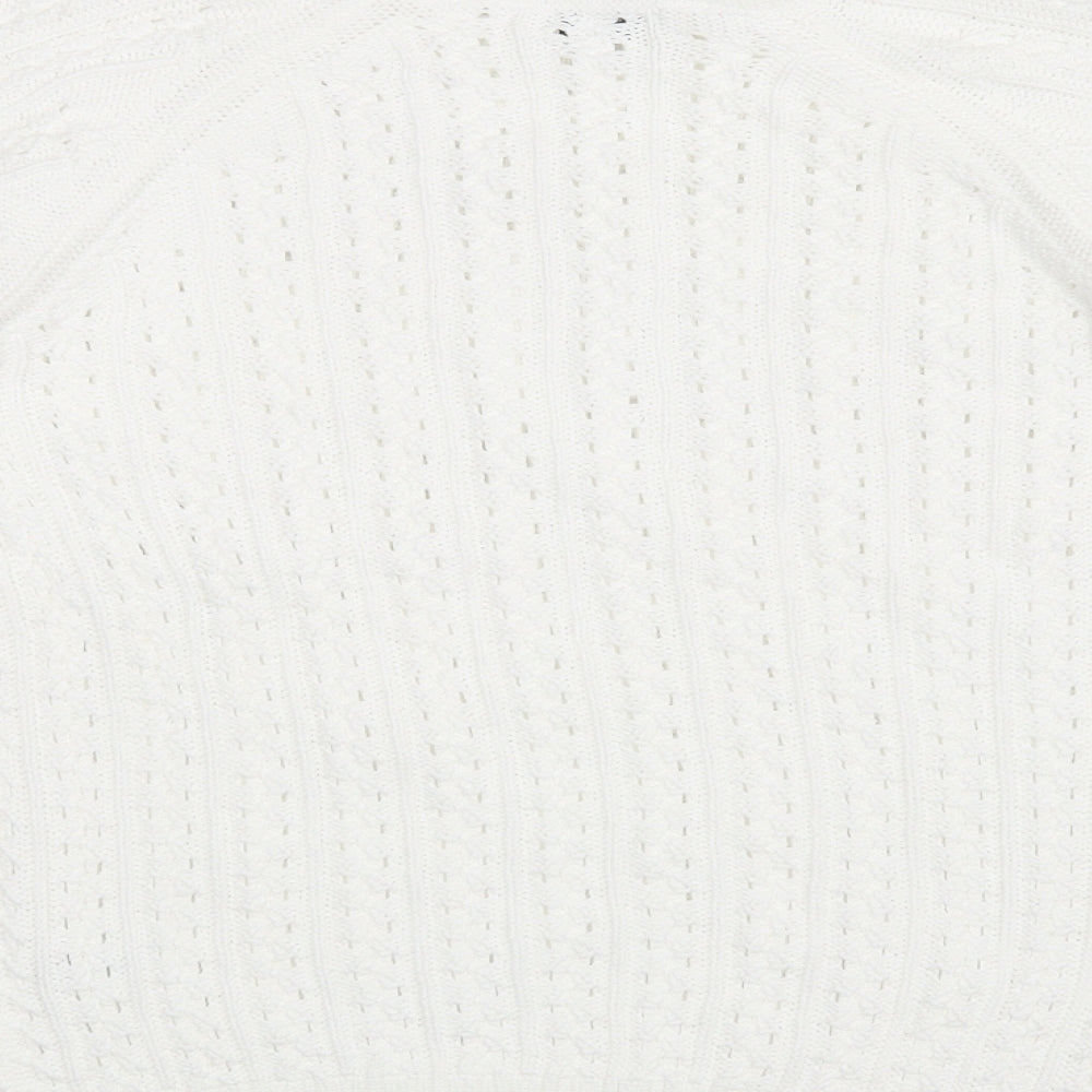 Papaya Womens White   Pullover Jumper Size M