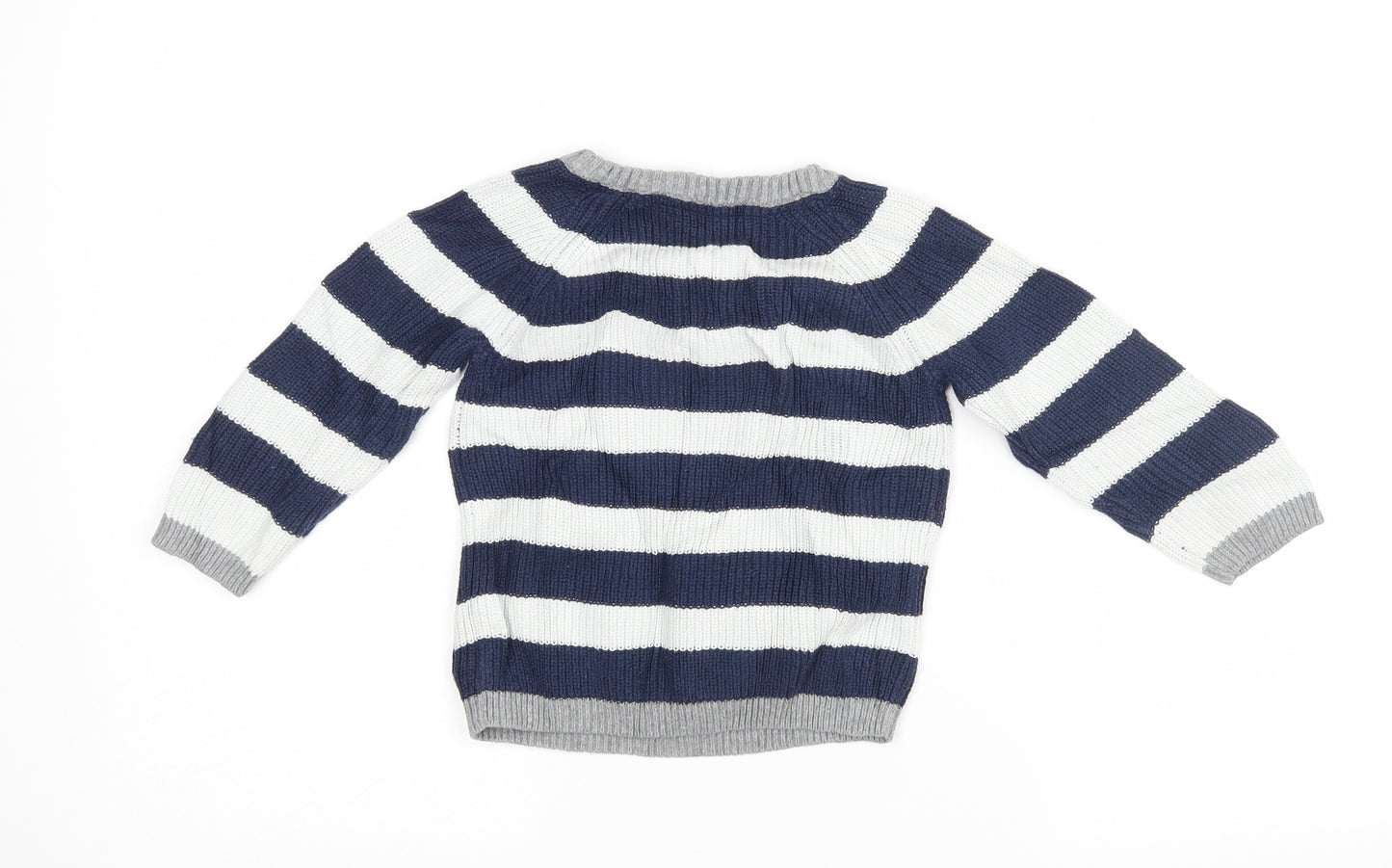 H&M Baby Blue Striped  Pullover Jumper Size 9-12 Months