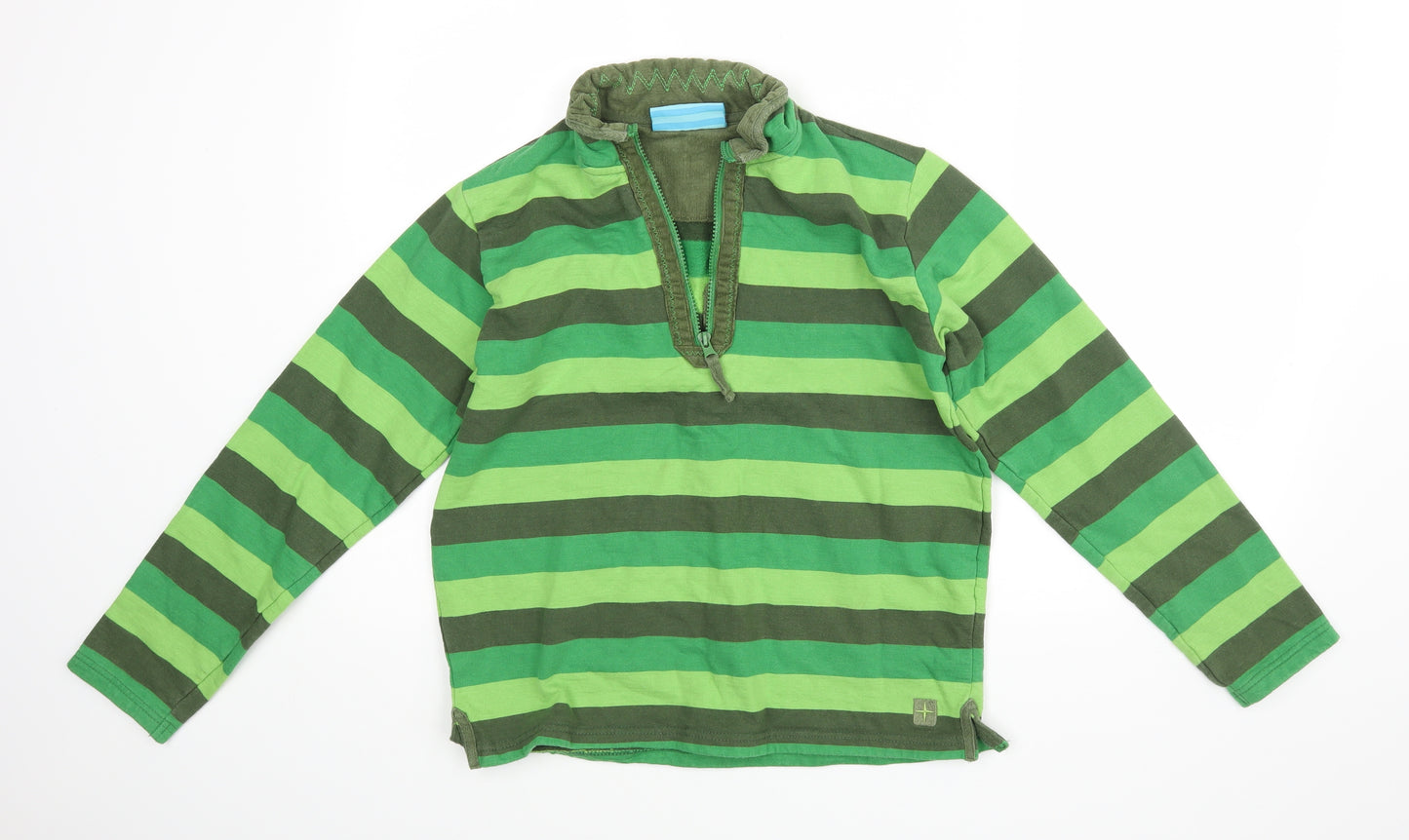 Mountain Warehouse Boys Green Striped  Basic Casual Size 13 Years