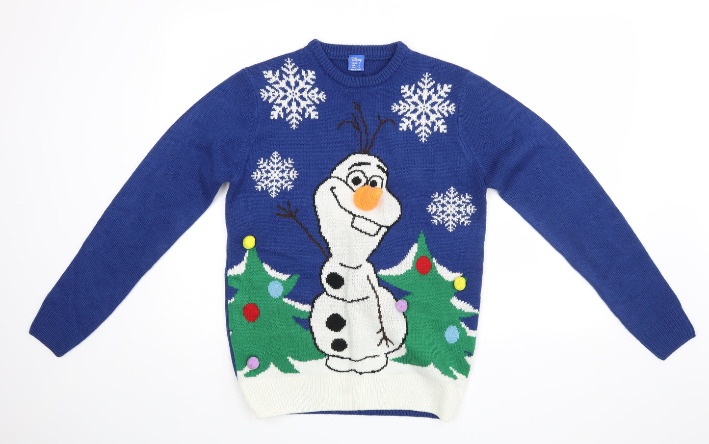 Primark Disney Mens Blue   Pullover Jumper Size S  - Christmas Jumper
