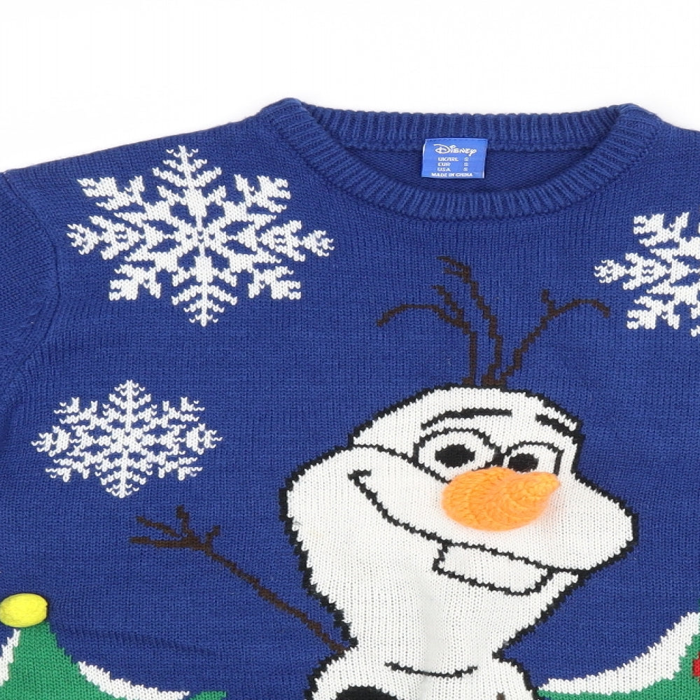 Primark Disney Mens Blue   Pullover Jumper Size S  - Christmas Jumper
