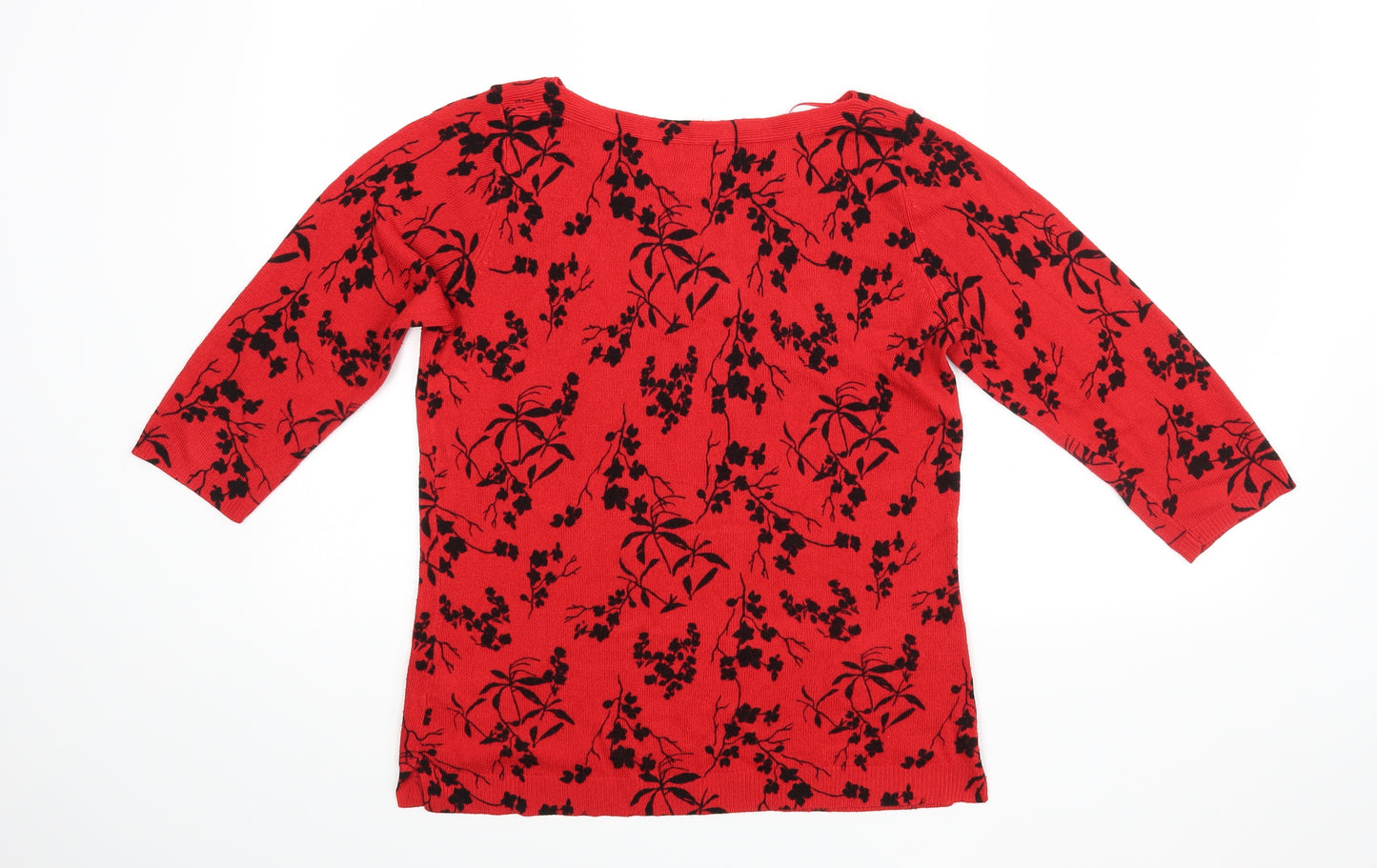 Papaya Womens Red Floral  Basic Blouse Size 12