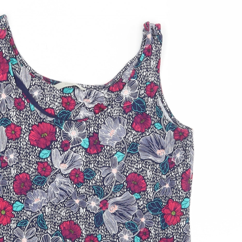 George Womens Multicoloured Floral  Basic Blouse Size 12