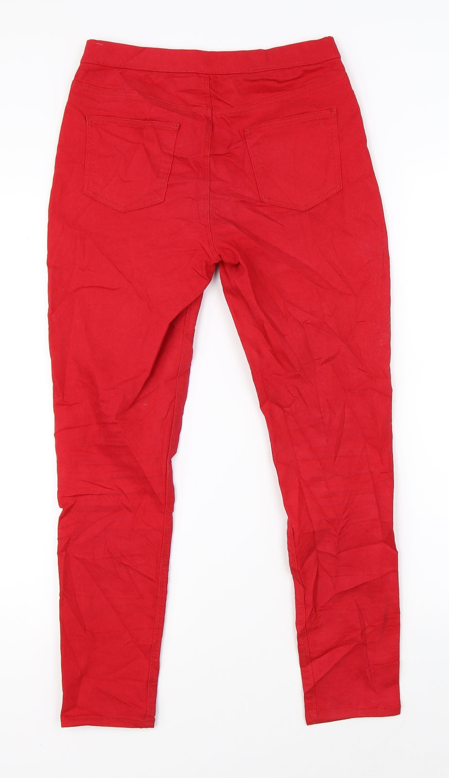 Preworn Boys Red   Straight Jeans Size 12 Years
