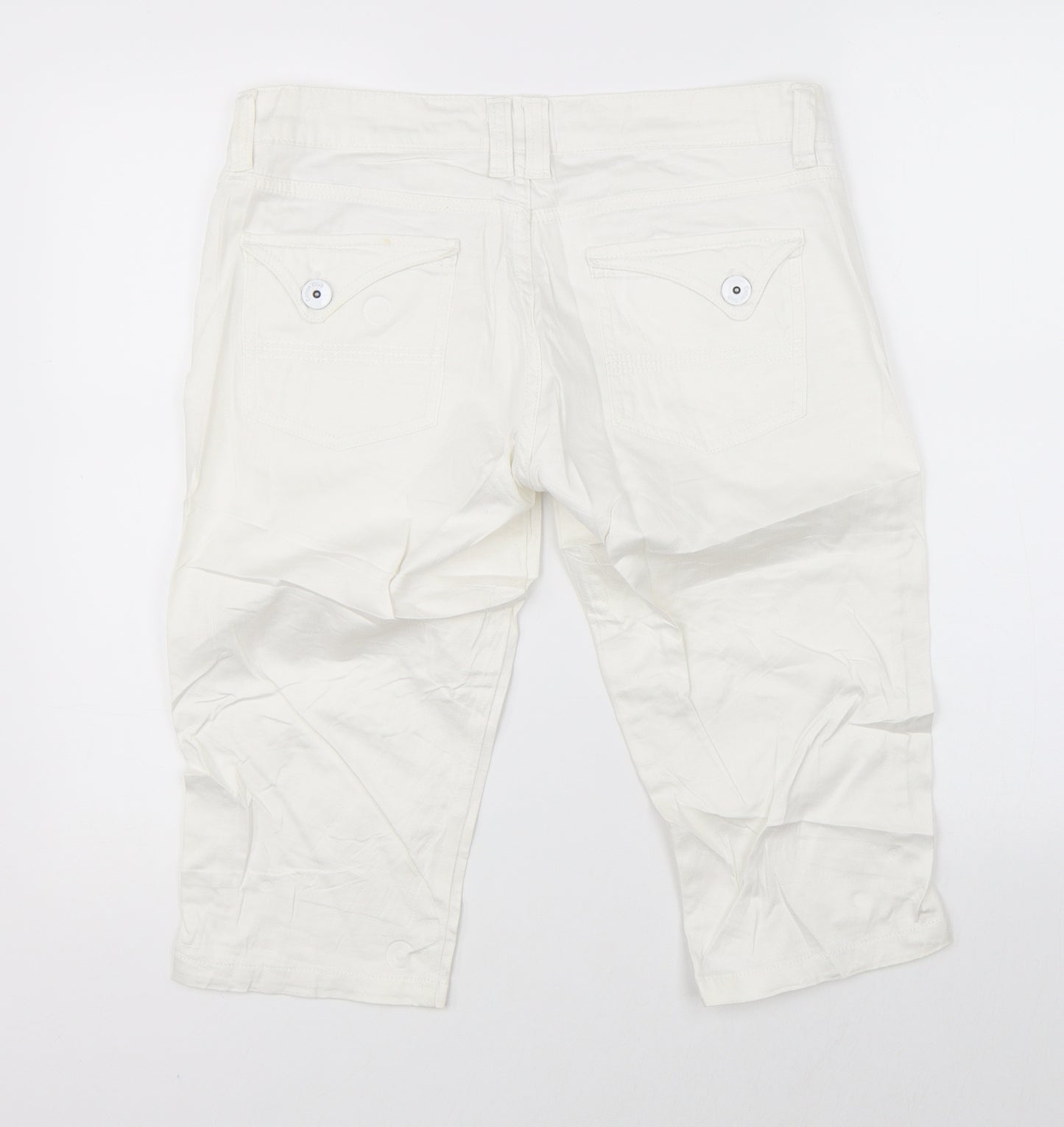 COTTON CLUB Mens White   Chino Shorts Size 40