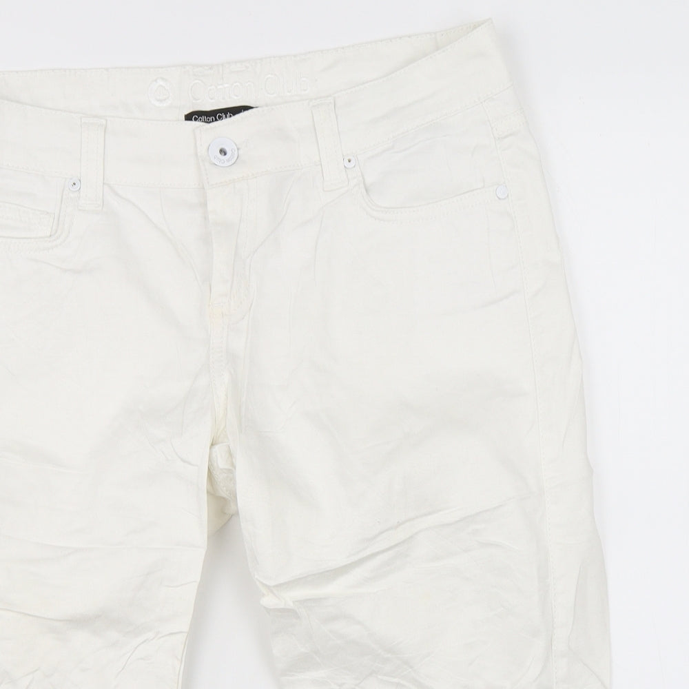 COTTON CLUB Mens White   Chino Shorts Size 40