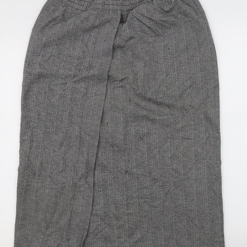 WEEKENDERS Womens Grey Herringbone  A-Line Skirt Size M