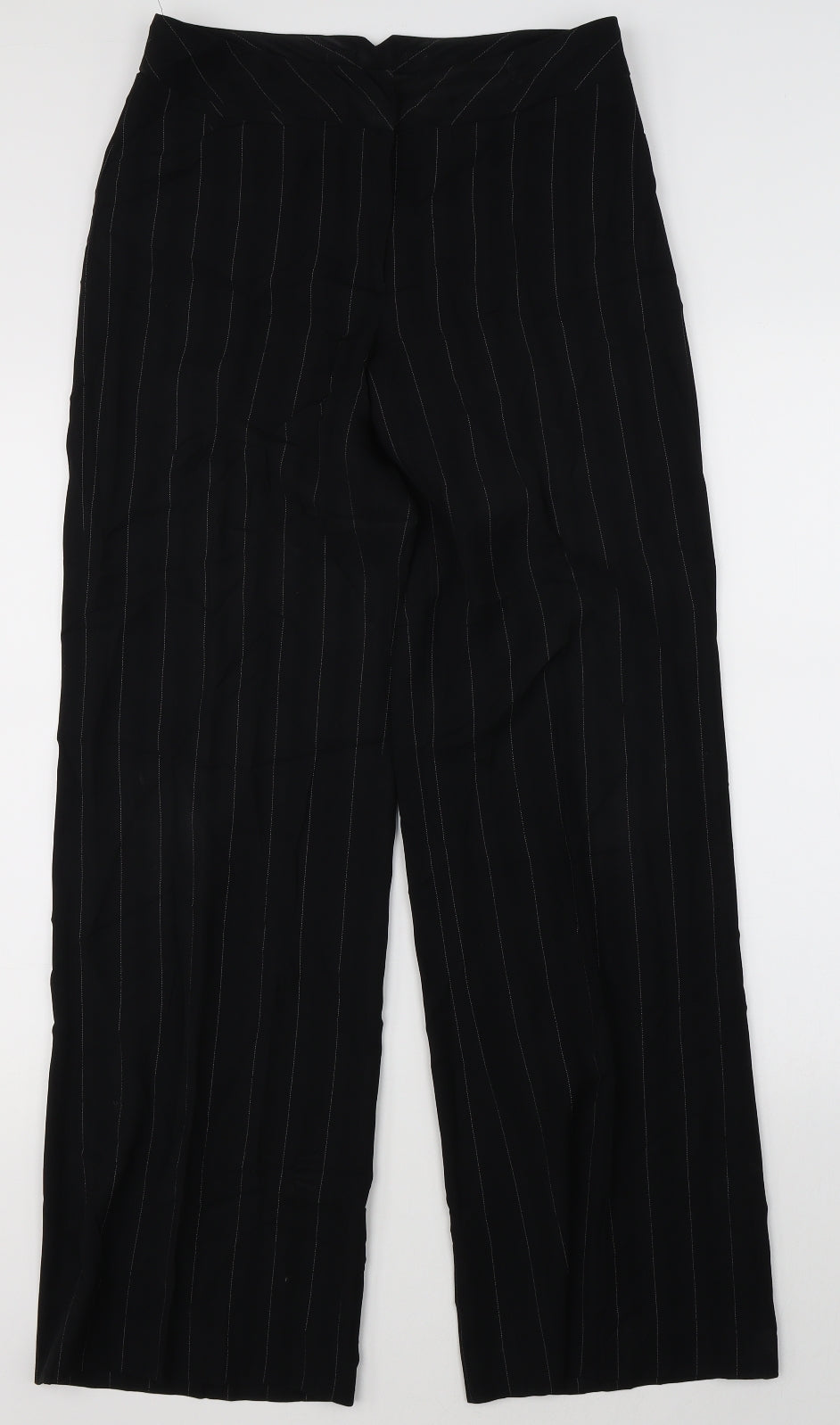 AMARANTO Womens Black Striped  Trousers  Size 10 L32 in
