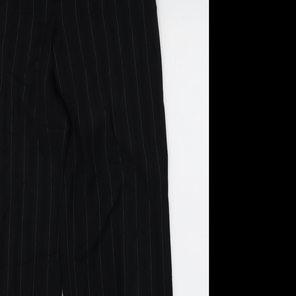 AMARANTO Womens Black Striped  Trousers  Size 10 L32 in