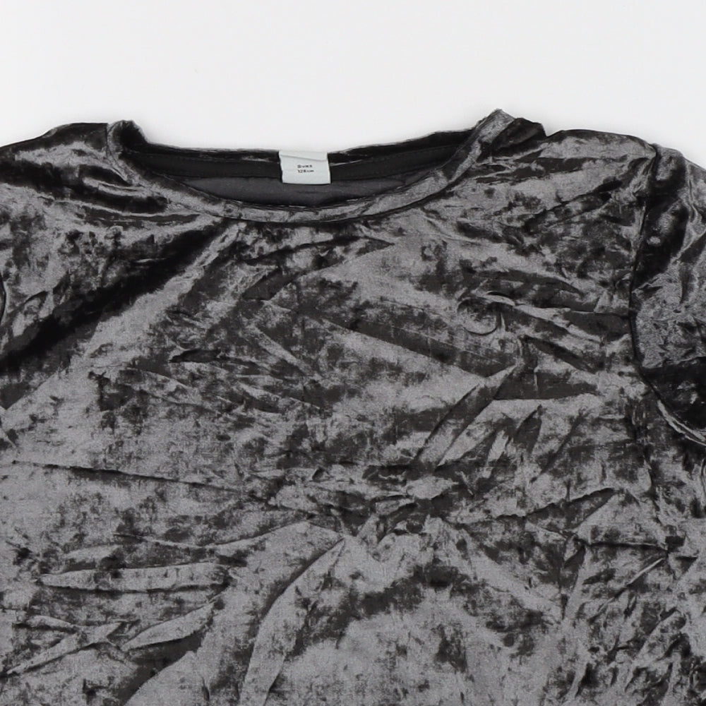 TU Girls Black   Basic T-Shirt Size 8 Years