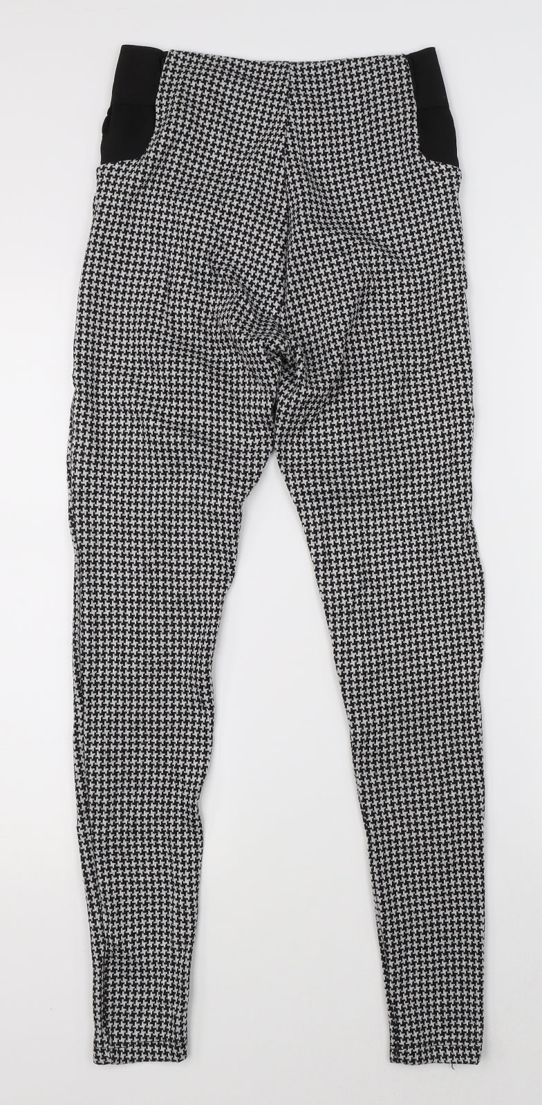 F&F Womens White Houndstooth  Trousers  Size 8 L28 in