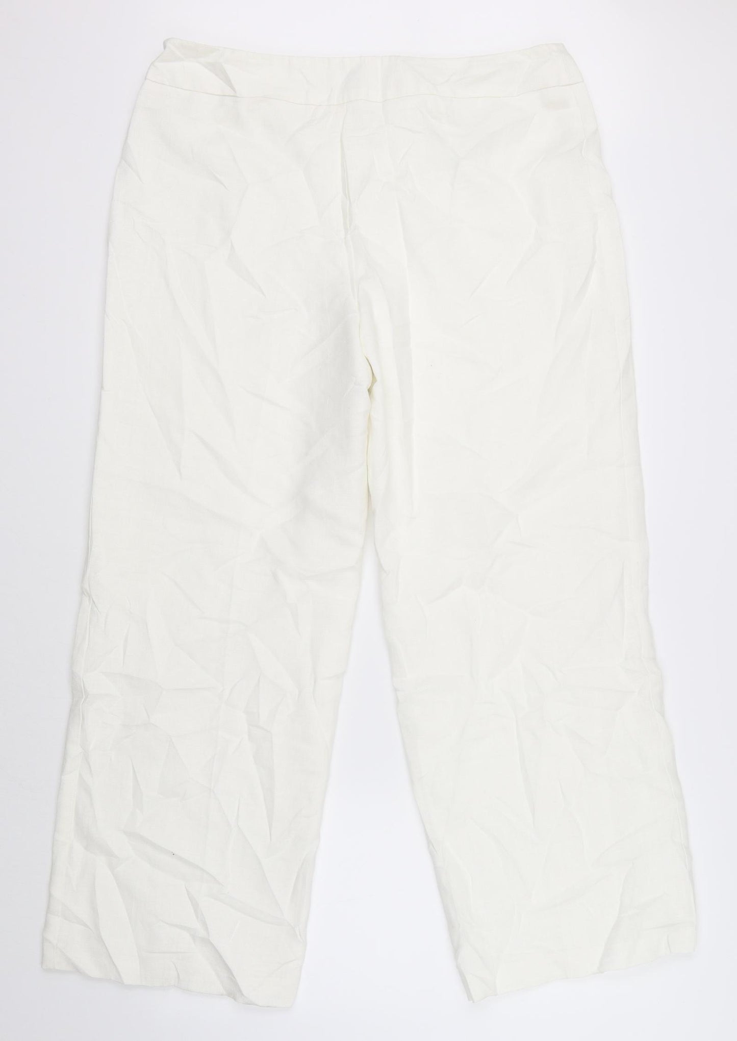 Marks & Spencer Womens White   Trousers  Size 18 L30 in